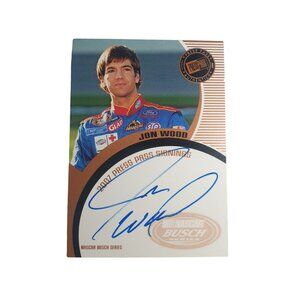 2007 Press Pass Signings Busch Series Bronze Jon Wood Dark Blue Uniform Auto
